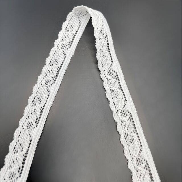 Stretch Lace Trim - White