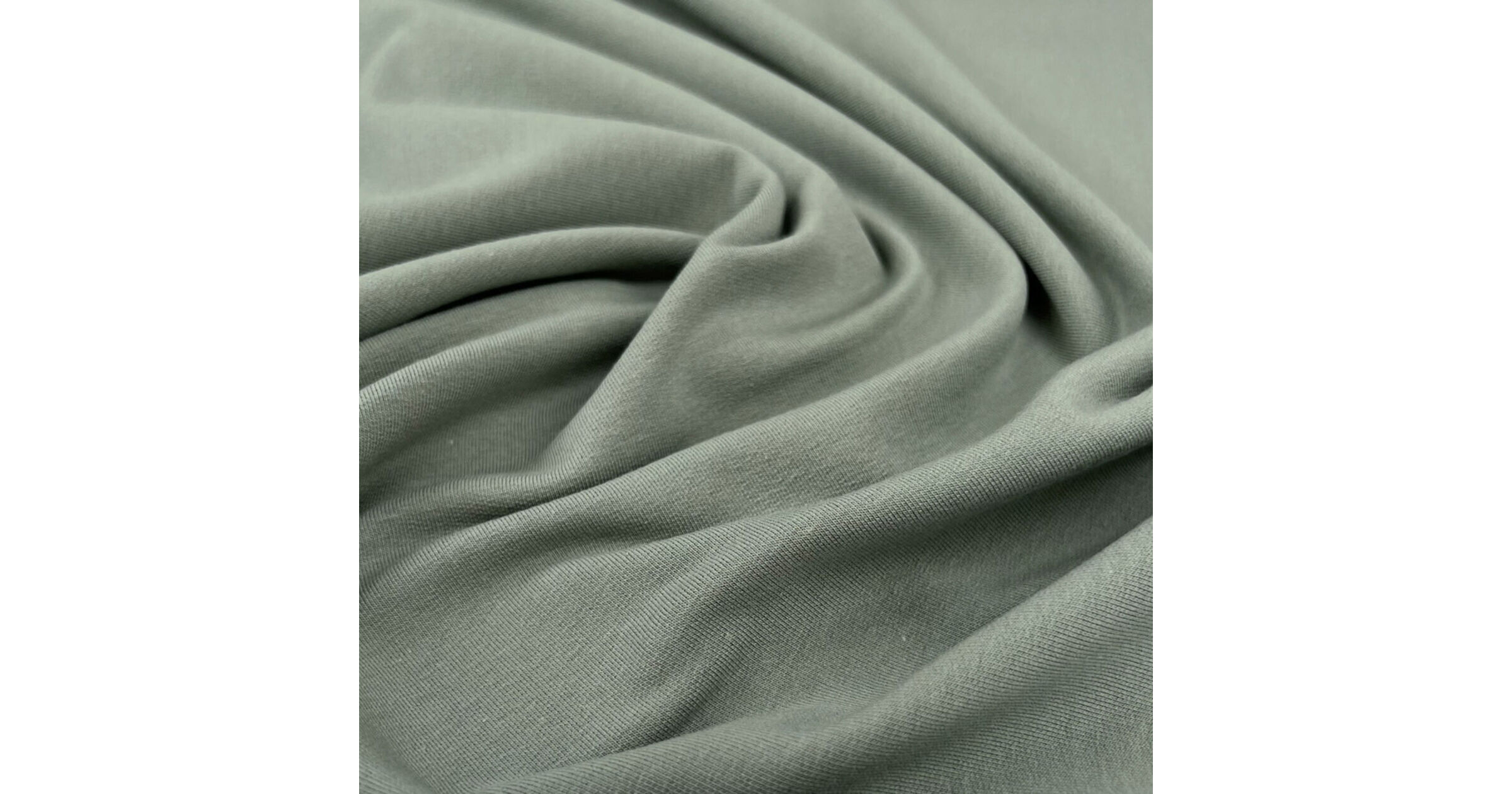 Cotton Elastane Knit Fabric  GOTS Organic French Terry - Grey