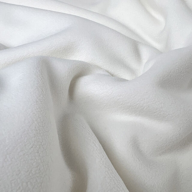Double Sided Stretch Fleece - Ivory