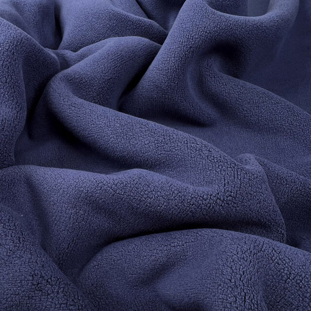 Double Sided Stretch Fleece - Navy