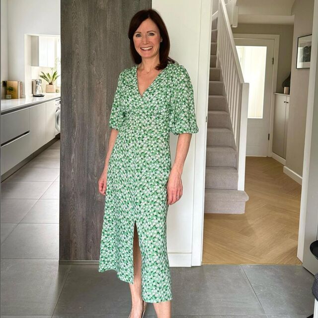 Customer Make by Angela - Billie - Green Fabric - Sew Love Patterns Springe Dress - March 2023