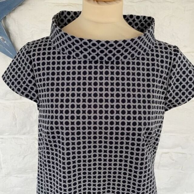 Customer Make by Christine - What Light Shines - Atoll Fabric - Maven French Dart Shift Dress - April 2023