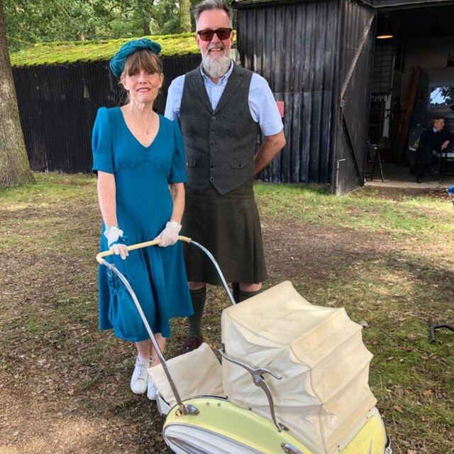 Customer Make by Caroline - Smooth Crepe Teal Dress & Crack On Olive Kilt -  September 2023