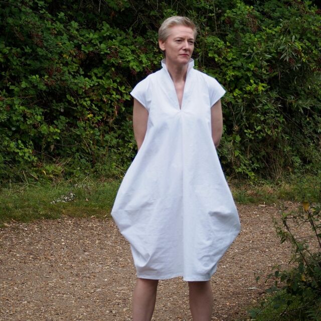 Customer Make by Catherine - JK Marmaris - Soft White Fabric - Style Arc Toni Dress - October 2023