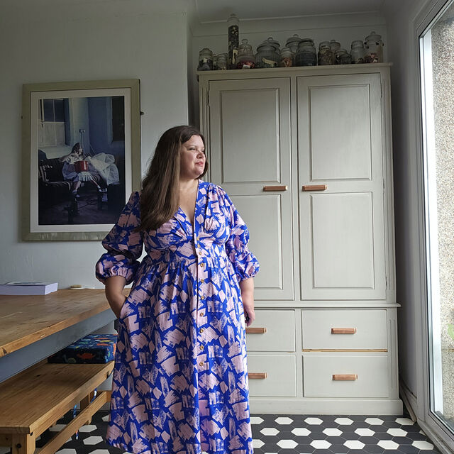 Customer Make by Dulcie - Stretch Cotton  Jackson Fabric - Style Arc Belle Woven Dress - August 2023 (2)