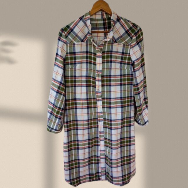 Customer Make by Gina - Brushed & Cosy - Ivory Check Shirt - November 2023