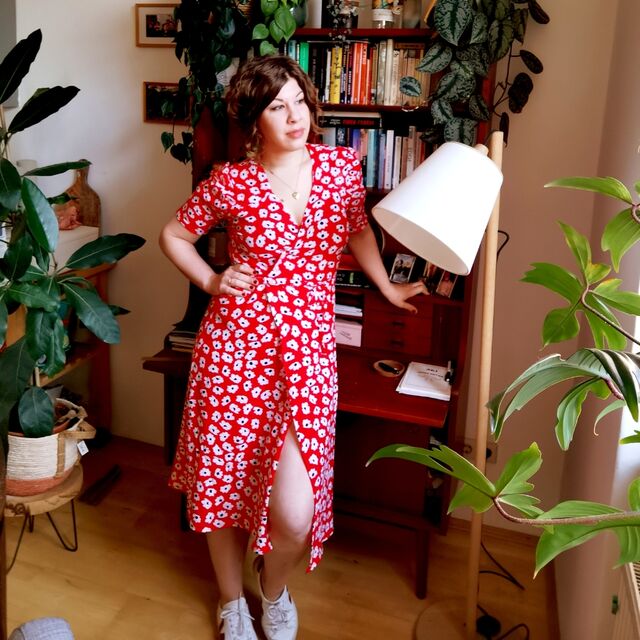 Customer Make by Kristin - Pretty Soft Fabric - Rouje Gabin Dress - July 2023