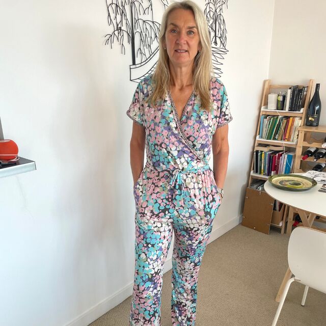 Customer Make by Lindsay  - Portia - Spring Pastel Fabric - New Look 6554 Jumpsuit - June 2023