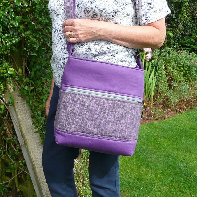 Customer Make by Tracy - Waxed Cotton & Wool Tweed Fabrics - Bags of Elegance - August 2023 (2)