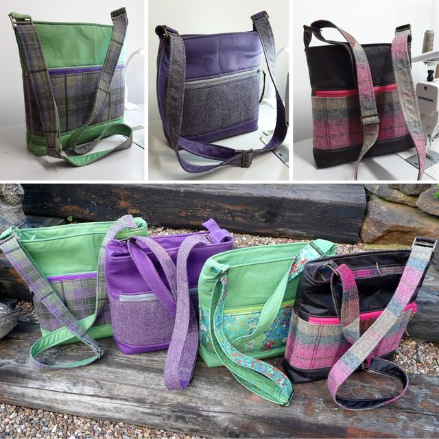 Customer Make by Tracy - Waxed Cotton & Wool Tweed Fabrics - Bags of Elegance - August 2023 (3)