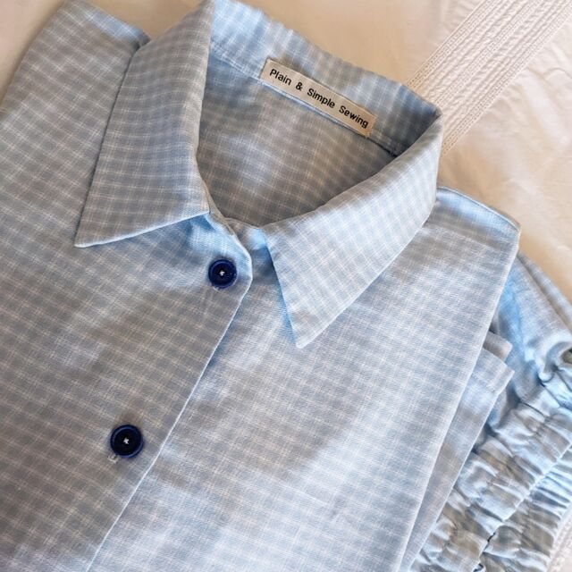 Customer Make by Sally - Brushed Cotton Fabric - Alice and Co Patterns Whitechapel Pyjamas - January 2023