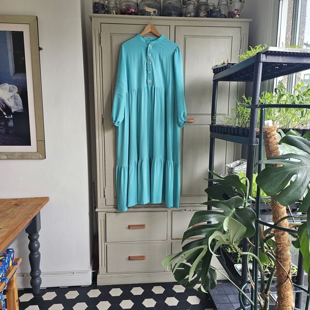Customer Make by Dulcie - Viscose Plain - Aqua - Tilly and The Buttons Lyra Dress - May 2023