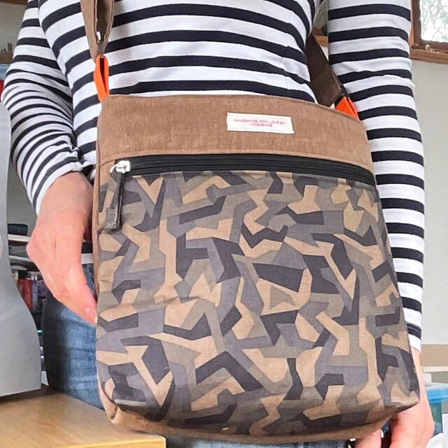 Customer Make by Jacqueline - Sewing Room - Geo Camo Fabric Bag - May 2023