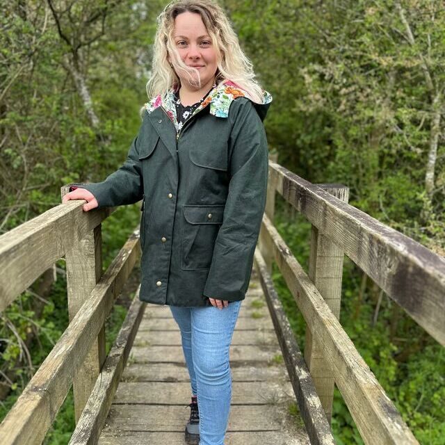 Customer Make by Martha - Waxed Cotton - Green - Tilly and The Buttons Eden Jacket - May 2023