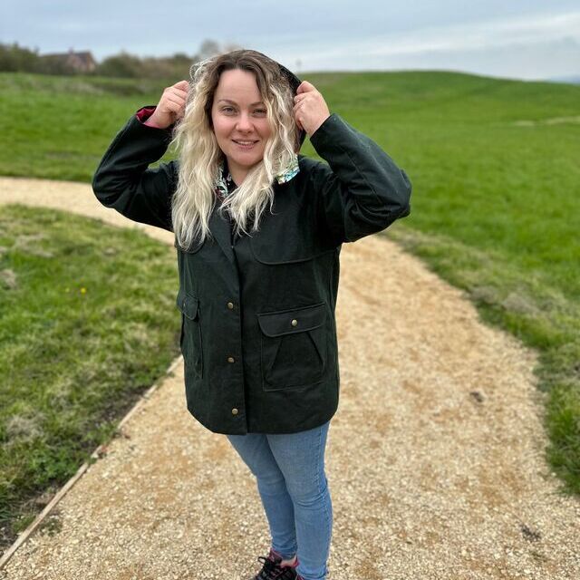 Customer Make by Martha - Waxed Cotton - Green - Tilly and The Buttons Eden Jacket - May 2023