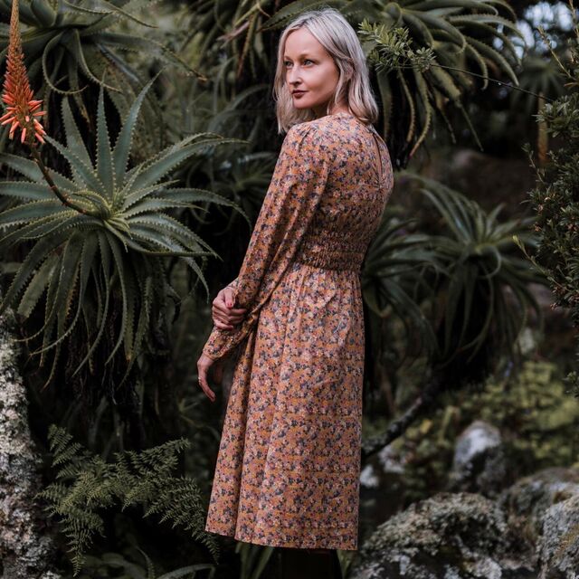 Customer Make by Olia at The Honeyguide Africa - Elton Fabric - Lara Dress - May 2023