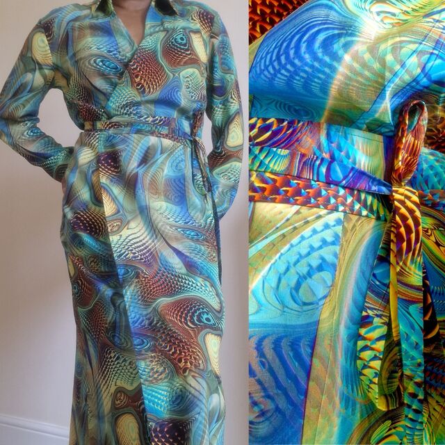 Customer Make by Helen - Festival Peacock Fabric - Vikisews Maryam Dress - June 2023