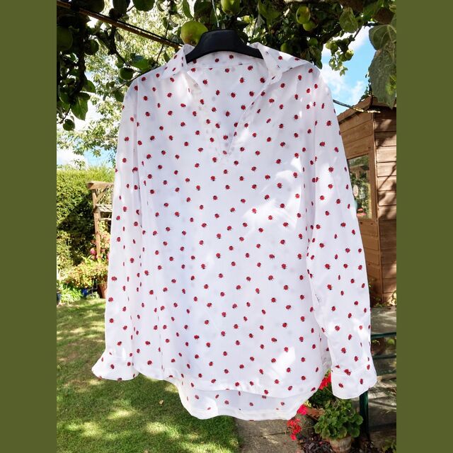 Customer Make by Tracy - Pretty Polly - Ladybirds Fabric Shirt - February 2023