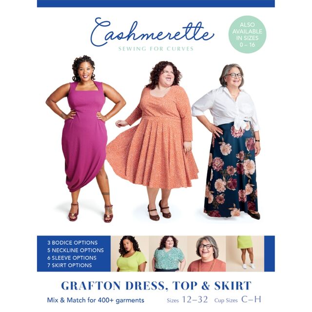 Cashmerette - Grafton Dress, Top & Skirt Pattern Mix & Match Pack (US 12-32)