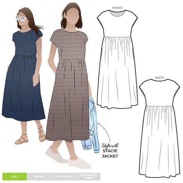 Style Arc - Montana Midi Dress Pattern (UK 4-16)