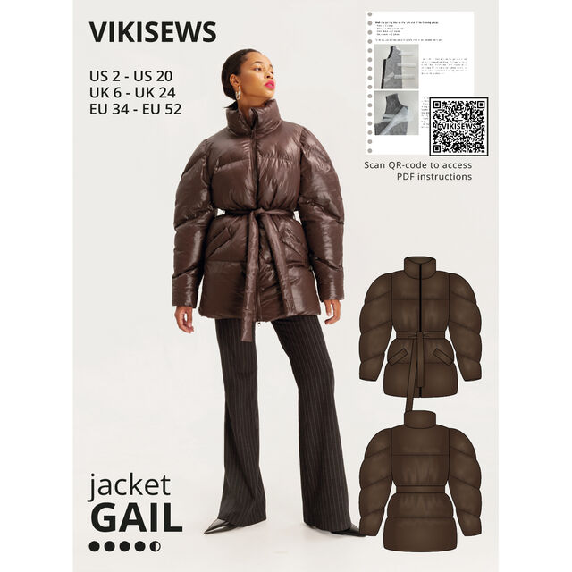 Vikisews - Gail Jacket Sewing Pattern (UK 6-24)