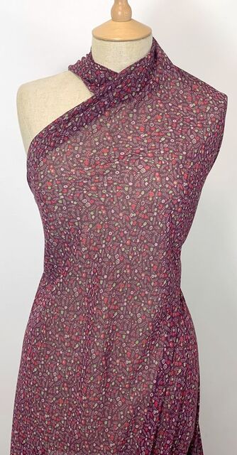 Floral Georgette - Damson