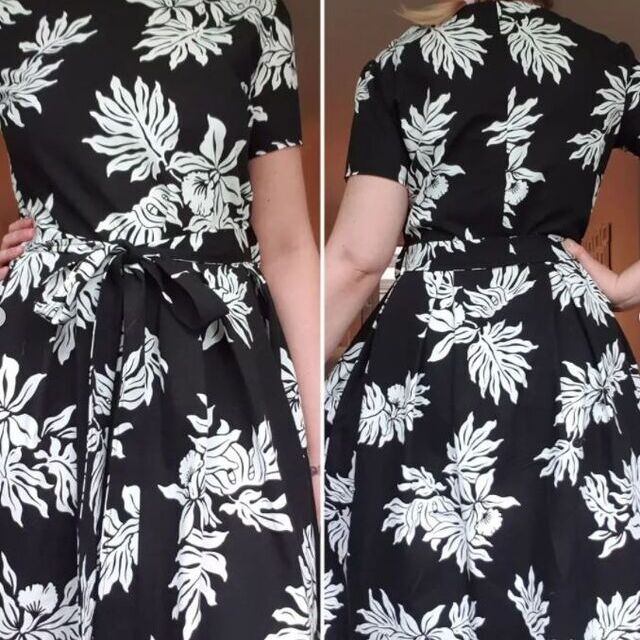 Dress made by Lizski handmade using cotton  Boss fabric