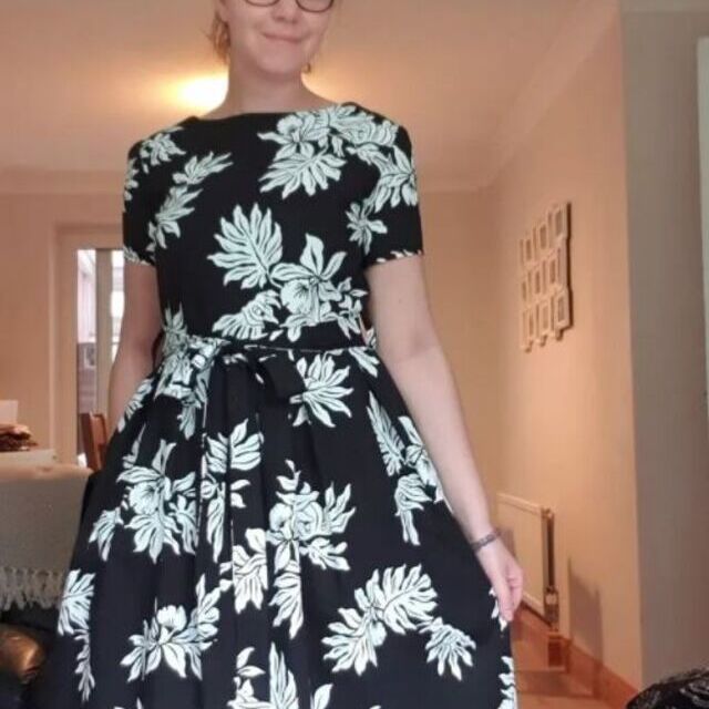 Dress made by Lizski handmade using cotton  Boss fabric - m