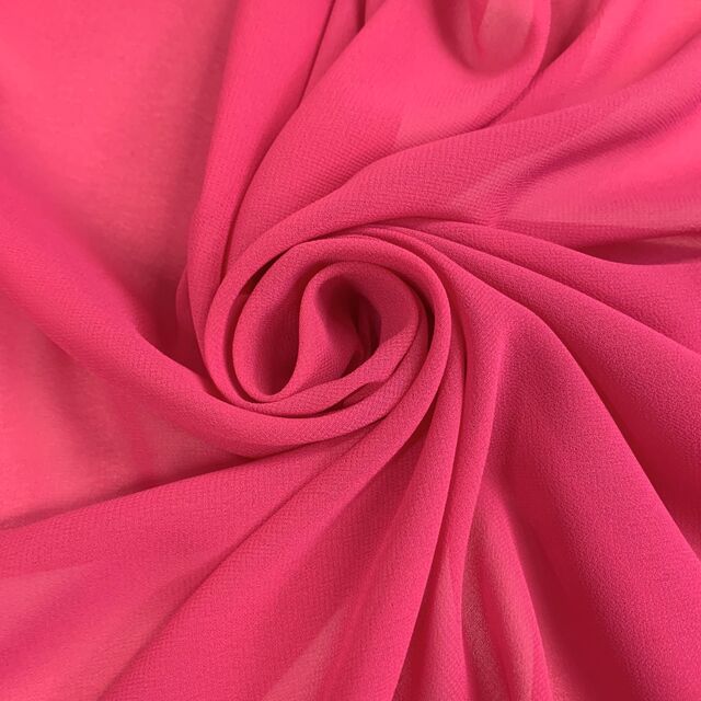 Georgette Dress Fabric - Fuchsia
