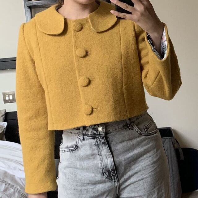 Crop jacket - using luxury boiled wool fabric