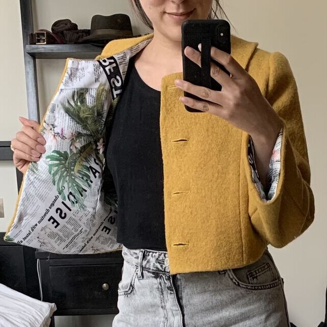 Crop jacket - using luxury boiled wool fabrics