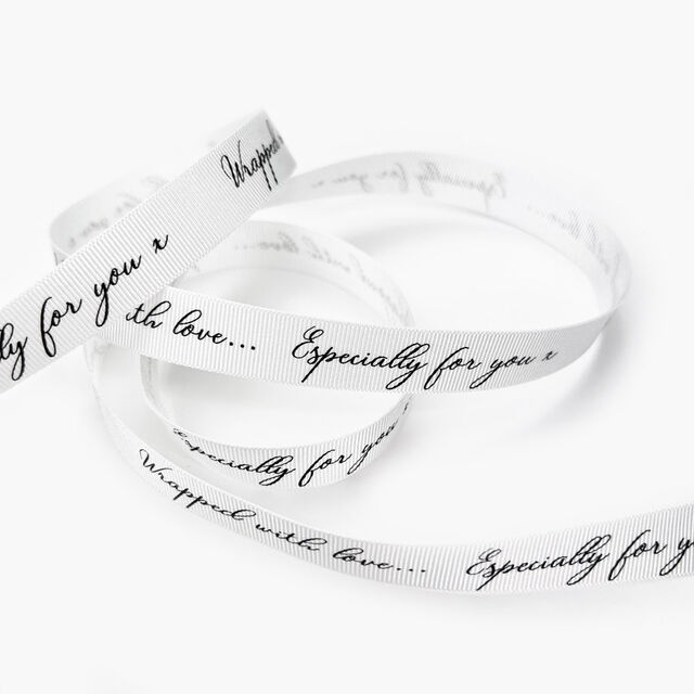 16mm 'Wrapped With Love' Ribbon - White (5m)