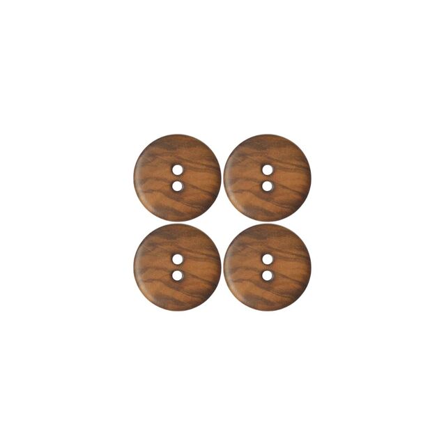Pack of 4 Burnt Wooden Buttons (22mm)