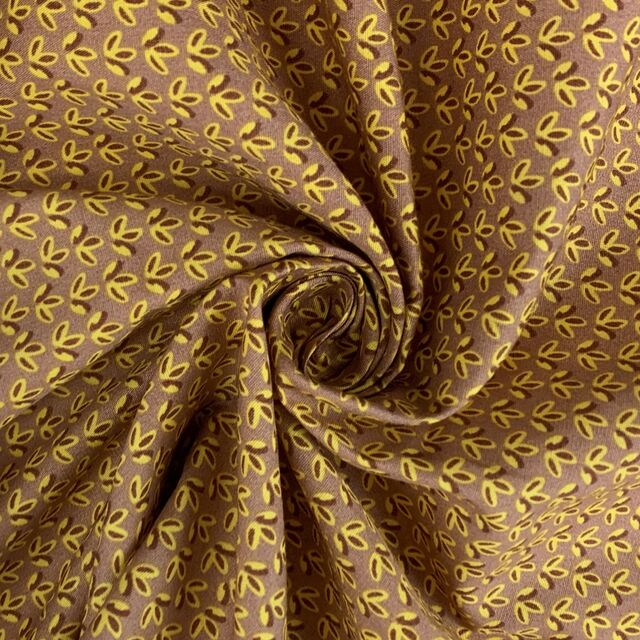 Doodle - Ditsy Leaf - Ochre