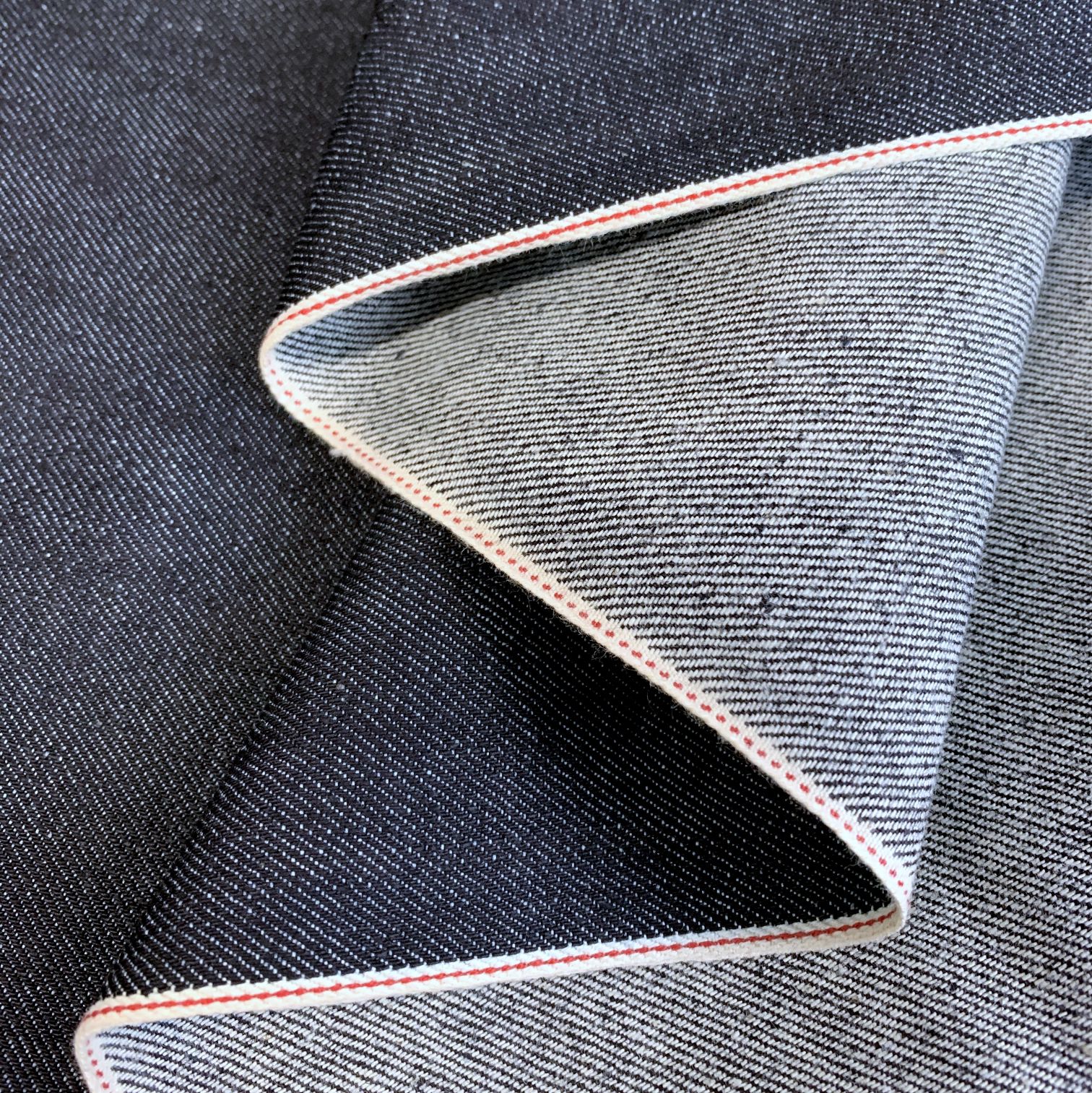 Organic Red Selvedge Denim Fabric - Red Selvedge