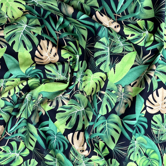 Poplin Print - Molokai - Black