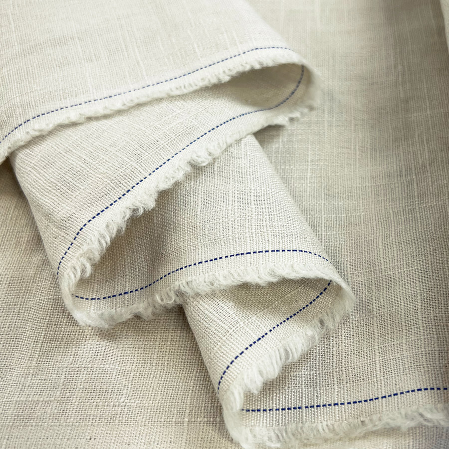 Woven Washed Pure Linen Dressmaking Fabric - Natural