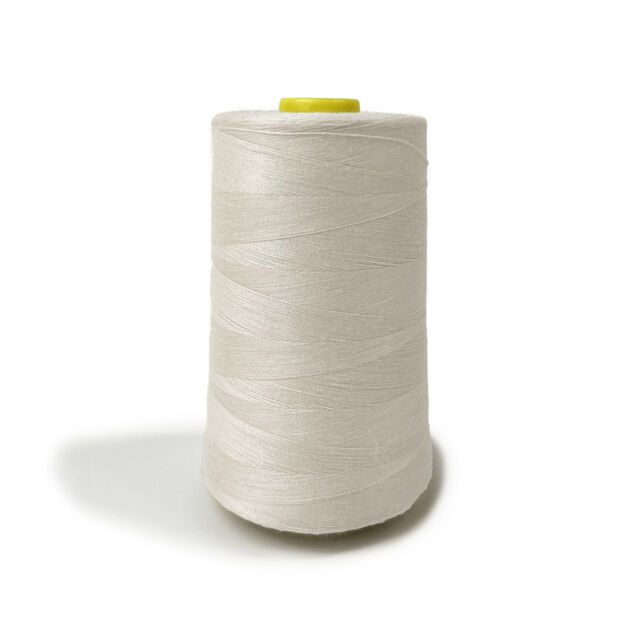 Polyester Overlocking Sewing Machine Thread Cone - White (5000m)