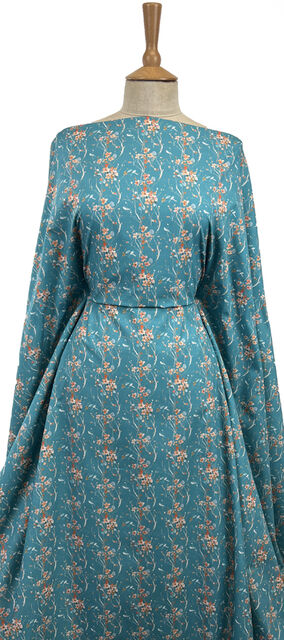 Voyage - Armathwaite Peach Kingfisher Ness Poplin Cotton