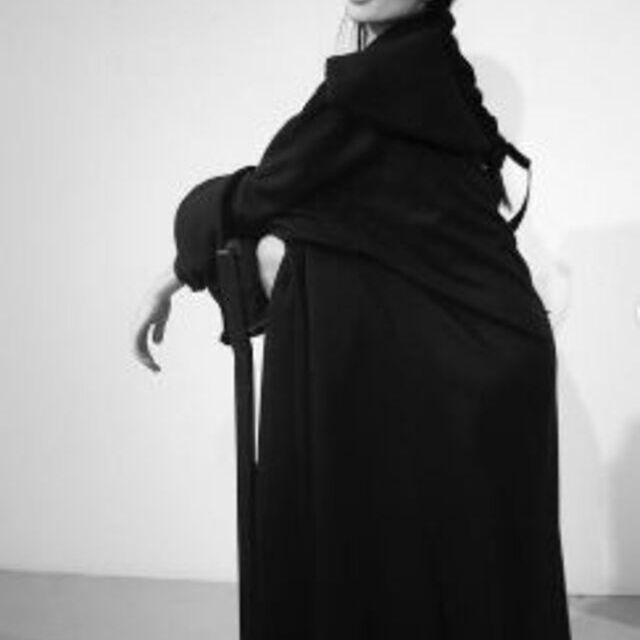 Coat- using black wool fabric by Martapermuyfd - Instagram