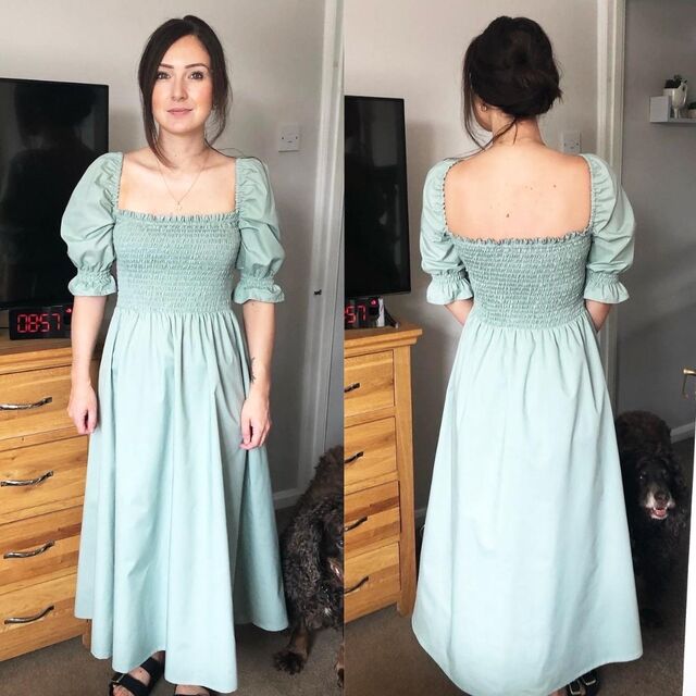 Sue PolyCotton Sage Dress