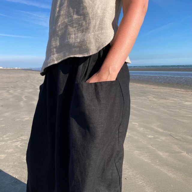 Black Linen Needle and Cloth