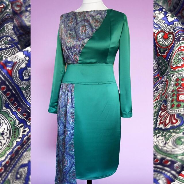 Julia Liquid Emerald Bohemian Silk