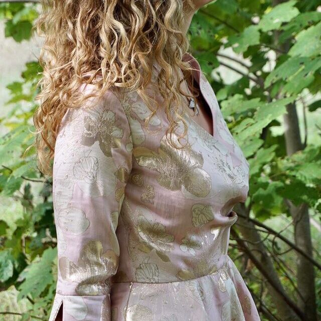 Elisenne Pink Brocade Dress