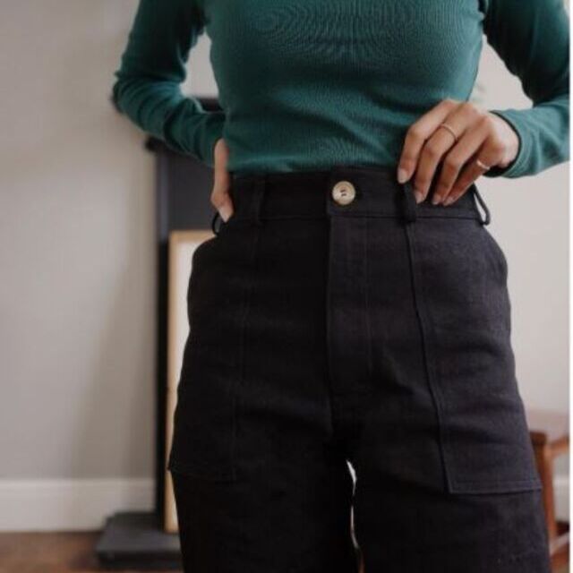 Denim trousers by slowrituals.studio - Instagram..