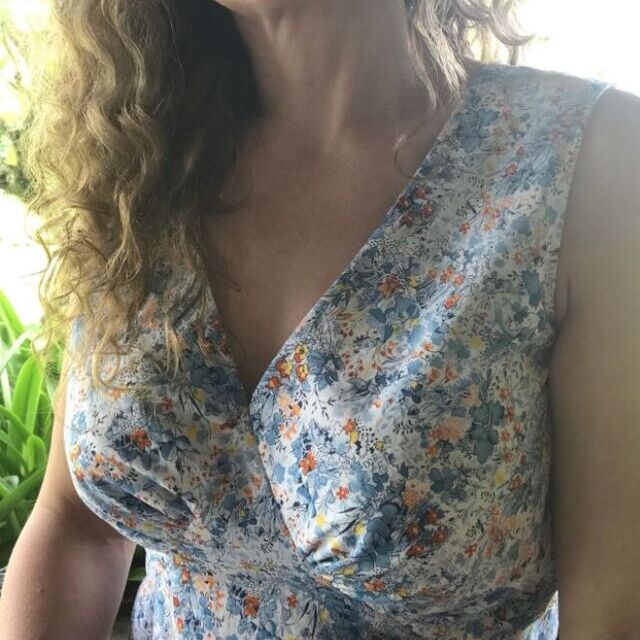 Dress- using Pima Cotton Lawn-Garden of shakespeare -Blue - by Six mignons by Elisenna - Instagram