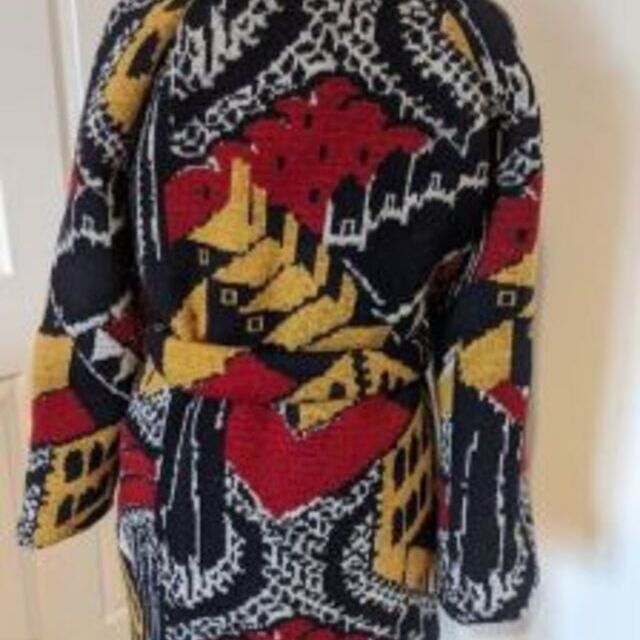 Oslo Coat - using wool knitted fabrics called United Colours - from Sally & Pip