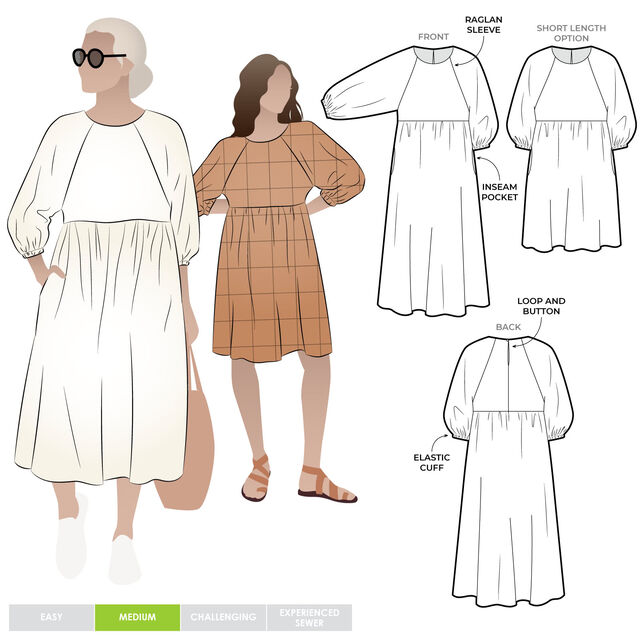 Style Arc - Hope Woven Dress Pattern (UK 4-16)