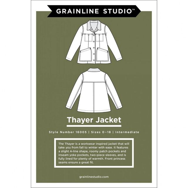 Grainline Studio - Thayer Jacket Pattern (US 0-18)