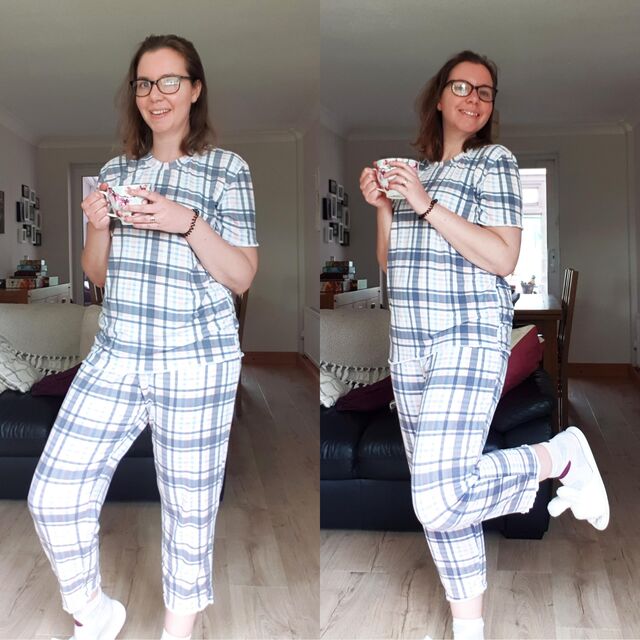Pjs using Jay Jersey - Soft Check - Viscose fabric